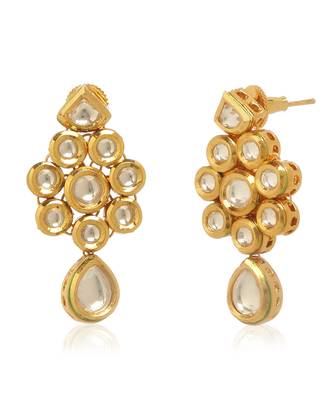 Gold kundan earring 3