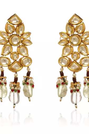 Green kundan necklace set