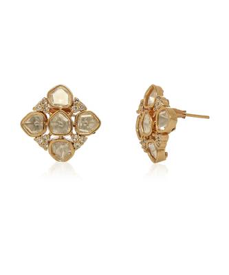 Gold kundan earring 2