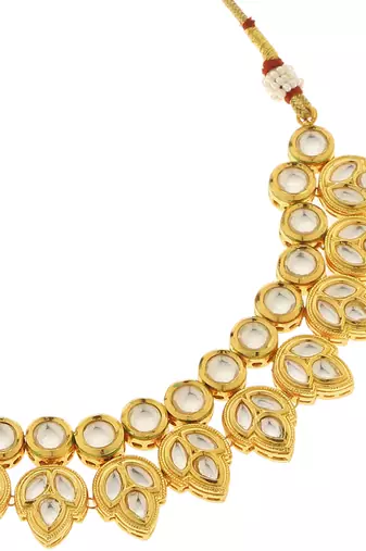 Gold kundan necklace set