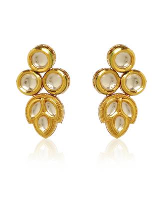 Gold kundan necklace set 3
