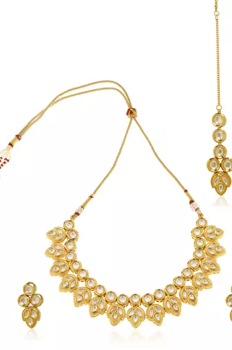 Gold kundan necklace set