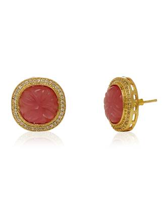 Pink kundan earring 3