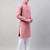 Coral embroidered pure cotton kurta pyjama set