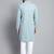 Blue embroidered pure cotton kurta pyjama set