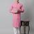 Pink embroidery pure cotton kurta pyjama set