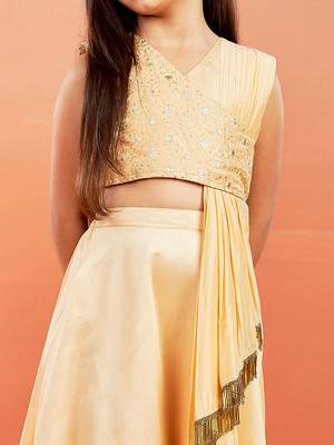  girls' peach lehenga 3