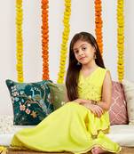 girls' yellow lehenga