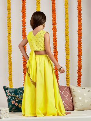  girls' yellow lehenga 6