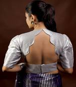 Silver Tissue Designer Blouse