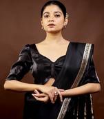 Black Tissue Designer Blouse