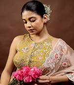 green Embroidered Designer Blouse