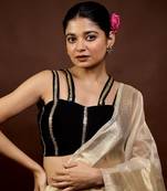 Black Velvet Designer Blouse