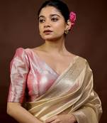 Baby Pink Tissue Designer Blouse