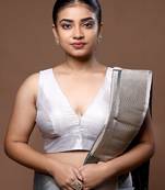 Silver Tissue Designer Blouse