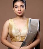 Gold Tissue Designer Blouse