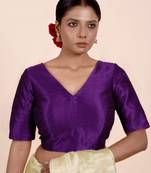 Purple Dupion Silk Designer Blouse