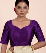 Purple Dupion Silk Designer Blouse