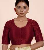Maroon Dupion Silk Designer Blouse