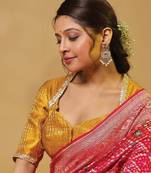 Yellow Brocade Designer Blouse