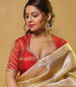 Red Brocade Designer Blouse