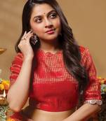 Red Brocade Designer Blouse