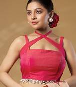 Rani Pink Cotton Silk Designer Blouse
