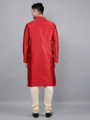 maroon colour jacquard design kurta sets 2