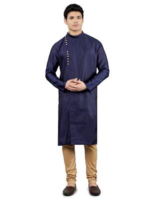 navy colour jacquard design kurta sets 1