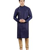 navy colour jacquard design kurta sets