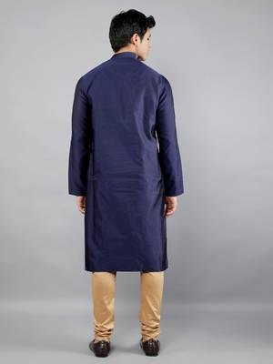 navy colour jacquard design kurta sets 2