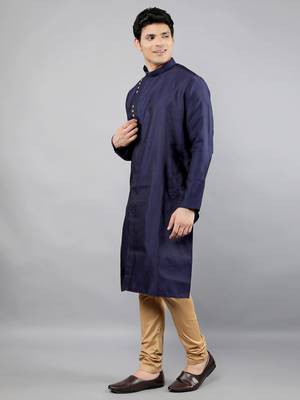 navy colour jacquard design kurta sets 3