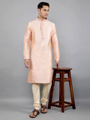 Pink colour woven design kurta sets 5