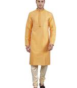 amber colour woven design kurta sets