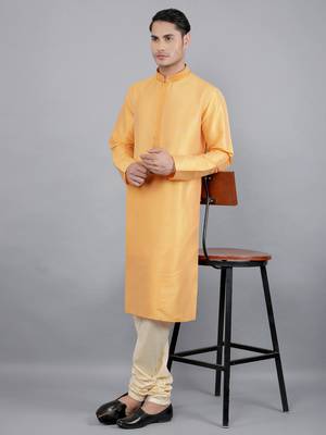 amber colour woven design kurta sets 5