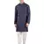 navy colour woven design kurta sets