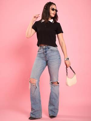 ribbed polo crop top 2