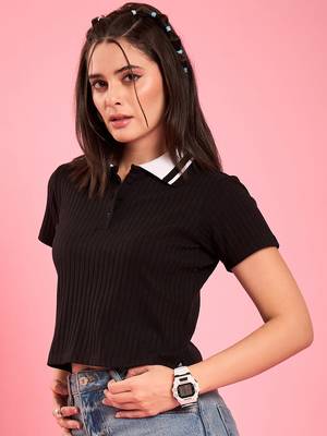 ribbed polo crop top 3