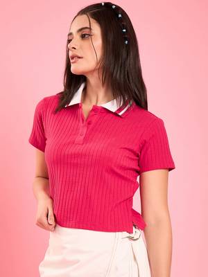 ribbed polo crop top 4