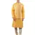 Yellow woven design kurta sets with nehru jacket