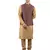 Beige woven design kurta sets with nehru jacket
