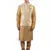Fawn woven design kurta sets with nehru jacket
