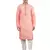 peach colour jacquard design kurta sets