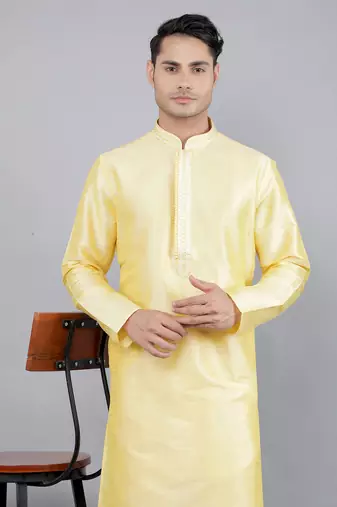 yellow colour brasso design kurta sets