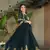 Rama georgette zari sequins embroidered flared gown with heavy dupatta