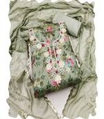 pastel banarasi women embellished & embroidered unstitched dress material