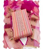 multicolor cotton women embellished & embroidered unstitched dress material