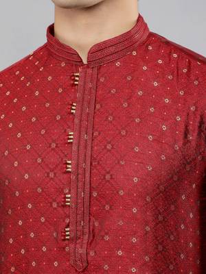  woven design ethnic trendy kurta set 4