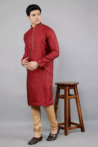  woven design ethnic trendy kurta set