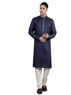  embroidered sequinned kurta set 1